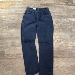 Black ripped straight legged Jeans NWT